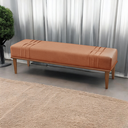 Ver imagem 5 de Recamier Puff Luxo Madeira Maciça Maya Laranja Terracota
