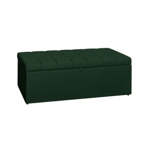 Calçadeira Baú Recamier Queen 160cm Carla Veludo:verde