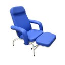 Ver imagem 1 de Poltrona Descanso Reclinável com Perneira Independente Azul Royal