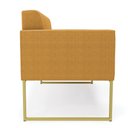 Ver imagem 2 de Sofá Namoradeira 2 Lugares Industrial Dourado Elisa Bouclê Mostard D03 - D'Rossi