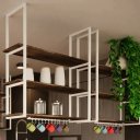 Ver mais imagens de Prateleira Tripla Estilo Industrial Teto Parede 60cm Bm Fs