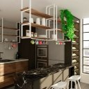 Ver imagem 3 de Prateleira Tripla Estilo Industrial Teto Parede 60cm Bm Fs