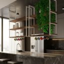 Ver imagem 4 de Prateleira Tripla Estilo Industrial Teto Parede 60cm Bm Fs