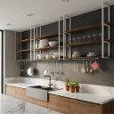 Ver imagem 2 de Prateleira Tripla Estilo Industrial Teto Parede 60cm Bm Fs
