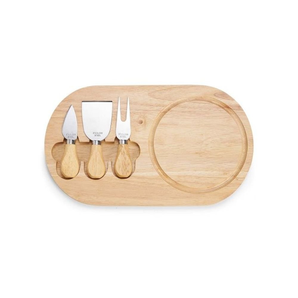 Conjunto de Utensílios P/ Queijo 4pçs Madeira - Quanhe