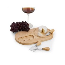 Conjunto de Utensílios P/ Queijo 4pçs Madeira - Quanhe - 3
