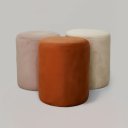 Ver imagem 2 de Puff Redondo Estofado Decorativo Bili Hope Veludo Terracota