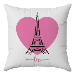 Kit Capas Almofadas Decorativas Love Paris 45x45 - ID Decor Branco - 5