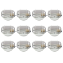 Ver imagem 1 de Kit 12 Arandelas Luminária Tartaruga Lente Cristal Branca