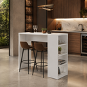 Ver imagem 2 de Bancada para Cozinha Gourmet 120cm 3 Prateleiras 4 Nichos BMU158 Branco - BRV Móveis