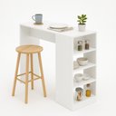Ver imagem 3 de Bancada Balcao Cozinha Americana Gourmet Mesa 120cm Branco - BRV Móveis