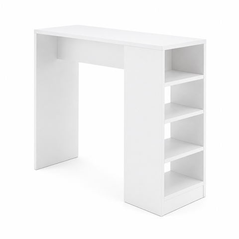 Bancada para Cozinha Gourmet 120cm 3 Prateleiras 4 Nichos BMU158 Branco - BRV Móveis