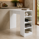 Ver imagem 4 de Bancada para Cozinha Gourmet 120cm 3 Prateleiras 4 Nichos BMU158 Branco - BRV Móveis