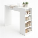 Ver imagem 1 de Bancada Balcao Cozinha Americana Gourmet Mesa 120cm Branco - BRV Móveis
