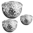 Ver imagem 1 de Tigela Inox Bowl Cumbuca Kit 3 Uni Fruta Salada Mesa Sala de Jantar Buffet Bancada Multiuso Versatil