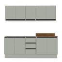 Ver imagem 4 de Armário de Cozinha Modulada Completa 4 Peças 200cm sem Tampo 250034 Koya Politorno Móveis