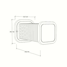 Arranhador Pino de Parede para Gatos Scar 25cm x 14,7cm x 14,7cm - 5