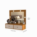 Ver imagem 2 de Penteadeira com Espelho e Luz Estilo Suspenso 2 Gavetas:freijo Off White