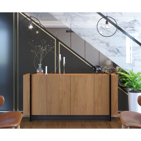 Aparador Buffet Copacabana Freijó Preto Fosco