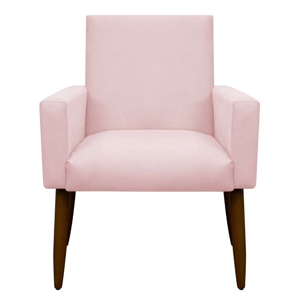 Poltrona Decorativa para Sala de Estar e Quarto Nina Suede Herrero:rosa Bebê - 2