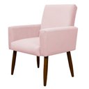 Ver imagem 3 de Poltrona Decorativa para Sala de Estar e Quarto Nina Suede Herrero:rosa Bebê