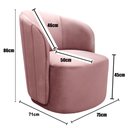 Ver imagem 3 de Poltrona Concha Stela Decoração Moderna Sala, Recepção, Escritório