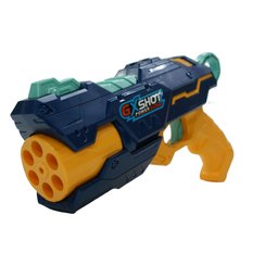 Lançador Gx Shot Power Gun com 10 Dardos Azul - Quanhe - 1