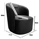 Ver imagem 3 de Poltrona Concha Stela Decoração Moderna Sala, Recepção, Escritório