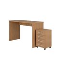 Ver imagem 2 de Escrivaninha Mesa Escritório com Gaveteiro com Chave Gávea 4 Gavetas 127cm Freijó