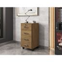 Ver imagem 5 de Escrivaninha Mesa Escritório com Gaveteiro com Chave Gávea 4 Gavetas 127cm Freijó