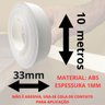 Fita de Borda Abs para Mdf Branco Tx Fosco 33mm X 1mm X 10m Moveis Acabamento Revestimento Resistent - 3