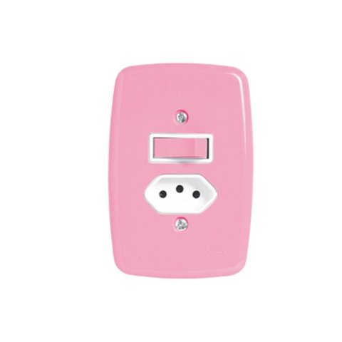 Interruptor de 1 Tecla Simples e Tomada 2p+t 20a , com Placa 4x2