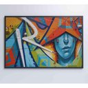 Ver imagem 1 de Quadro Grafite Parede 120x80 Cm Adesivo Fotográfico