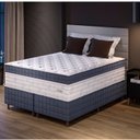 Ver imagem 1 de Cama Box Queen 158x198x78 com Colchão Molas Ensacadas Duplo Molejo Chile Yescasa