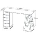 Ver imagem 5 de Conjunto 2 Escrivaninhas Modernas Spirit com Gavetas e Prateleiras 1720cm Nogal E Preto