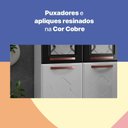 Ver imagem 2 de Cozinha Compacta Aço Telasul Mirage New 5vidros 3pçs Bco/pto