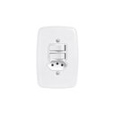 Ver imagem 1 de Interruptor de 2 Teclas Simples e Tomada 2p+t 20a , com Placa 4x2