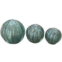 Kit Com 3 Esferas Murano Azuis - Tamanhos P, M E G Casa Del Grande Objetos Decorativos - 1