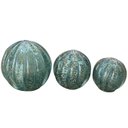 Ver imagem 1 de Kit Com 3 Esferas Murano Azuis - Tamanhos P, M E G Casa Del Grande Objetos Decorativos