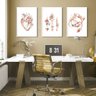 Kit 3 Quadros Decorativos Medicina Coração para Consultório 60x40 Vinil - 4