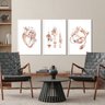 Kit 3 Quadros Decorativos Medicina Coração para Consultório 60x40 Vinil - 3