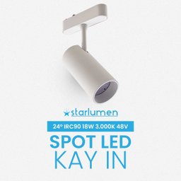 Spot Led Magnético Kay In 24° 18w 3000k 48v P/ Trilho 6710 Nordecor St3071 - 8