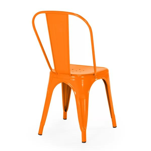 Cadeira Iron Tolix Design Industrial Jantar Cozinha Casa Laranja - 4