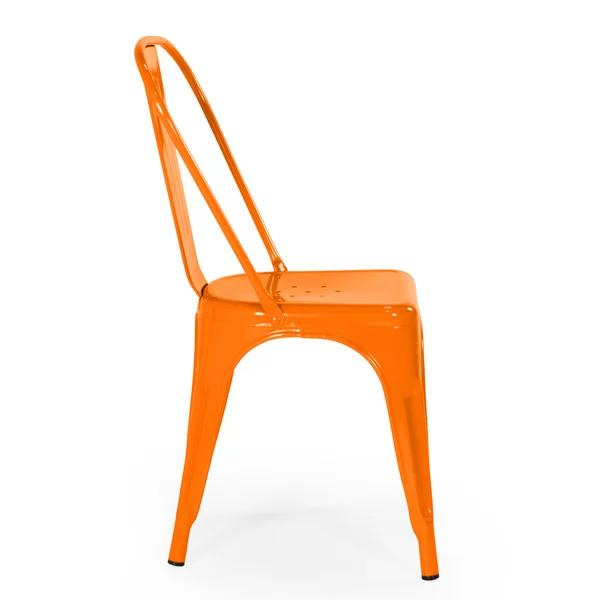 Cadeira Iron Tolix Design Industrial Jantar Cozinha Casa Laranja - 5