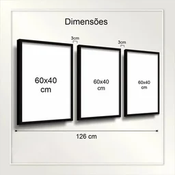 Kit 3 Quadros Decorativos Disciplina Execução Foco Leão - 4