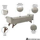 Ver imagem 3 de Puff Recamier Calçadeira 160cm Base Madeira Neville P02 Bouclé Cru - Mpozenato