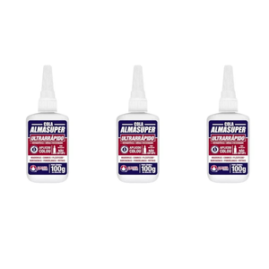 Kit 3 Adesivo Instantâneo Ultrarrápido Almasuper 100g Almata