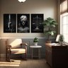 Kit 3 Quadros Decorativos para Advocacia Direito com Frase 60x40 Vinil - 4
