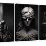 Kit 3 Quadros Decorativos para Advocacia Direito com Frase 60x40 Vinil - 1