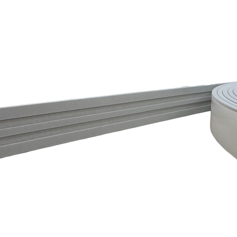 Moldura Roda Meio Eva Autocolante Sol 3,5cmx5mm 15 Metros - Cinza